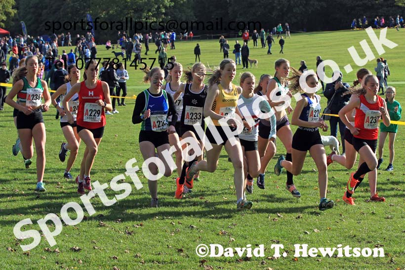 SWomens under-17s 2022 Northern Cross Country Relays, Graves Park, Sheffield. Photo: David T. Hewitson/Sports for All Pics